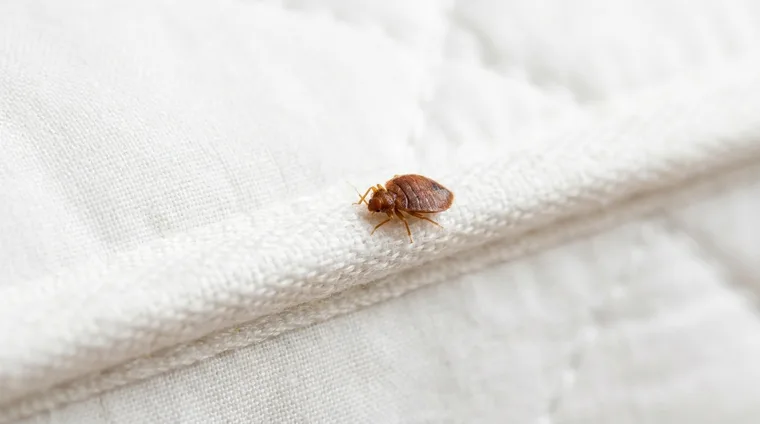 Punaise de lit sur une couture de matelas