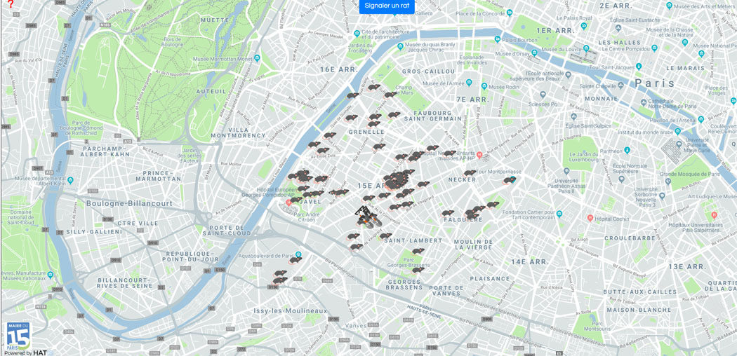 Signalisation des rats à Paris