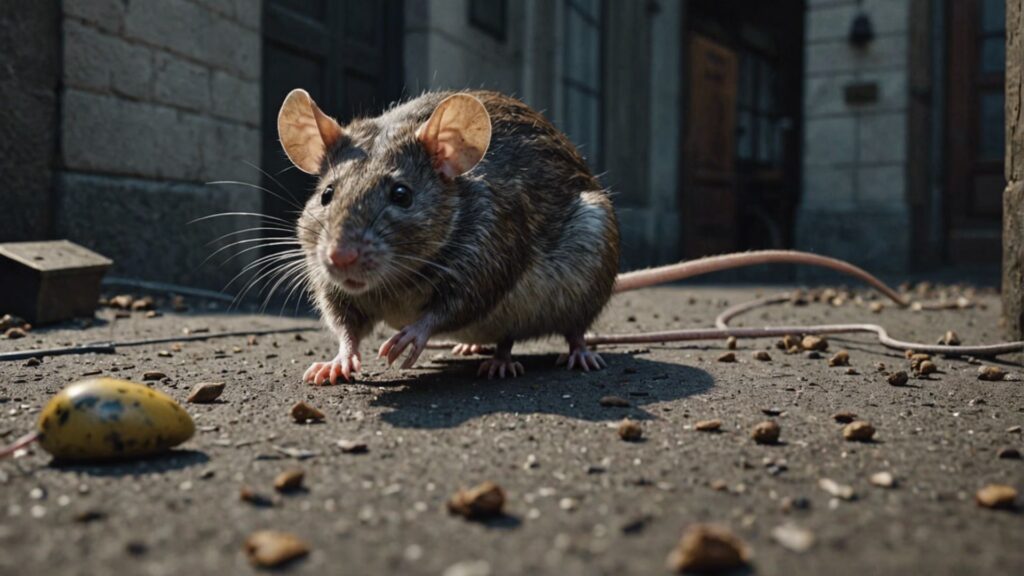 rat dans la rue