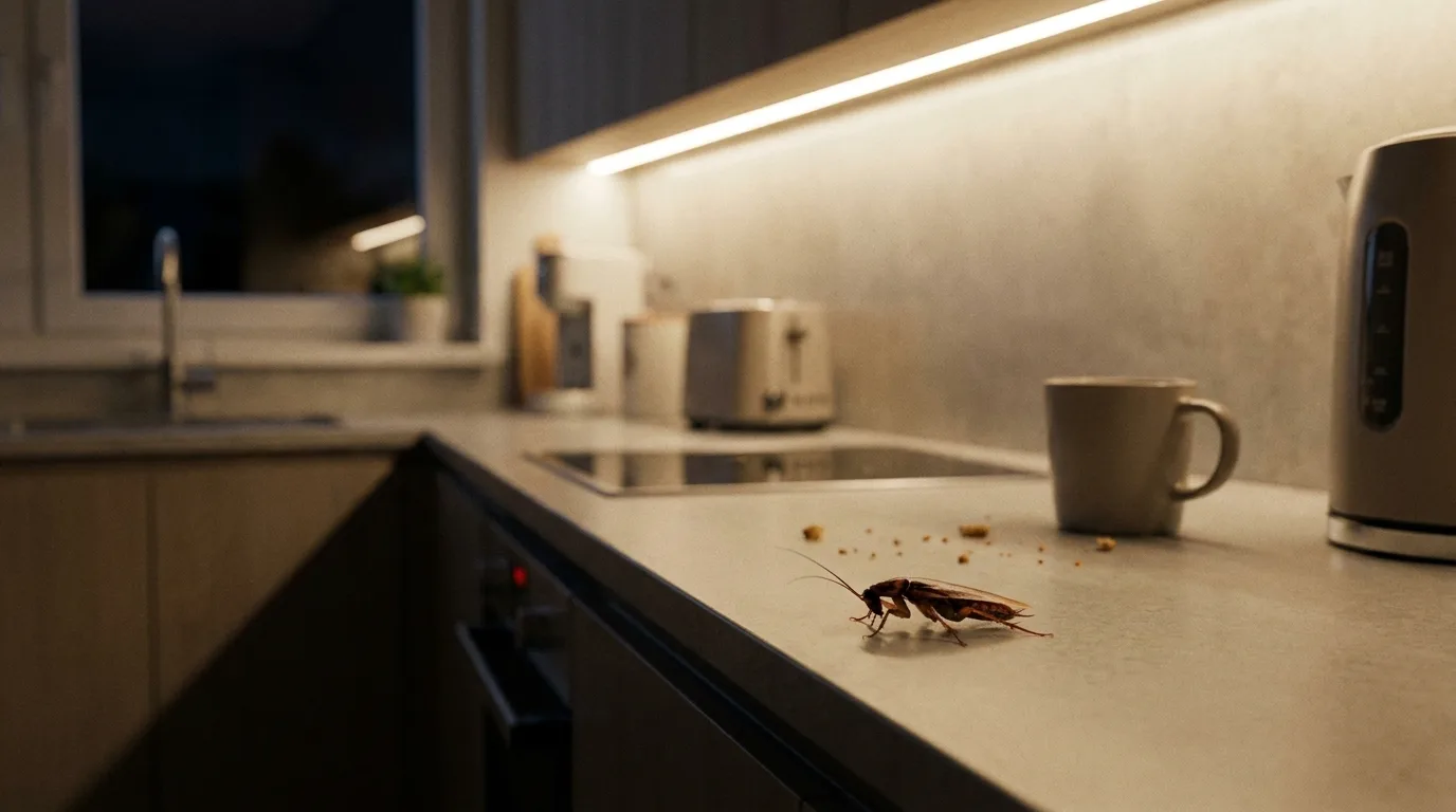 Cancrelat dans une cuisine, nom usuel du cafard