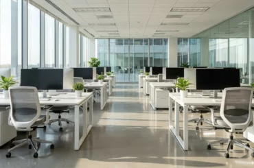 Open space de bureaux propre et moderne, protégé des nuisibles