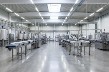Ligne de production agroalimentaire propre, environnement industriel hygiénique