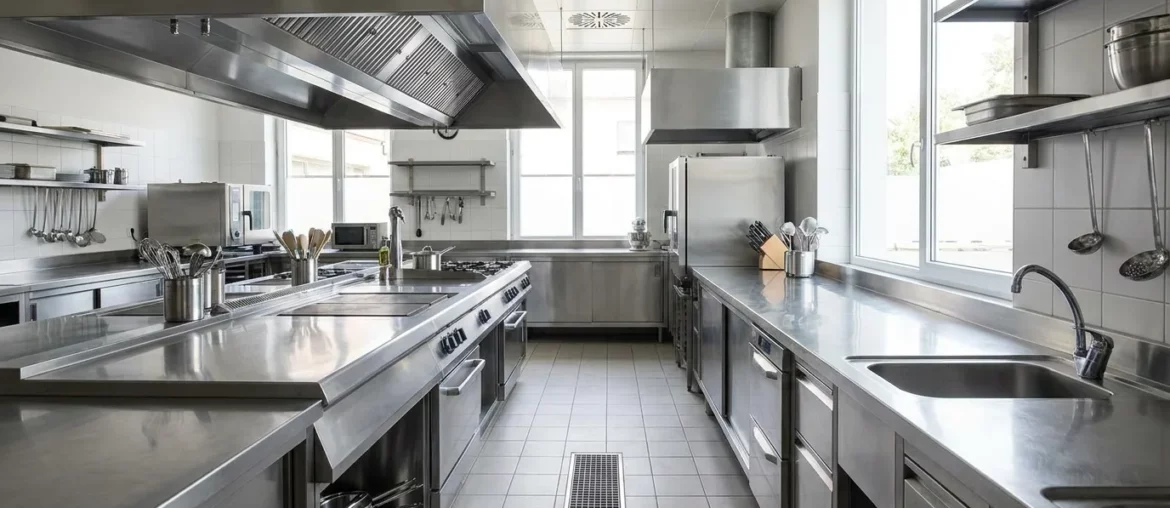 Cuisine de restaurant propre et hygiénique, protégée des nuisibles
