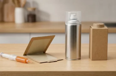 Produits anti-cafards alignés : gel, piège, aérosol, poudre