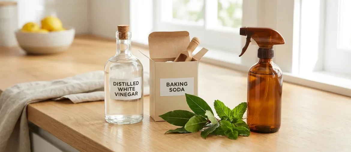 Remèdes de grand-mère contre les cafards : vinaigre blanc, bicarbonate de soude et huiles essentielles