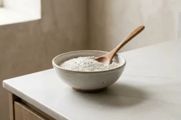 Bol de terre de diatomée, poudre minérale blanche