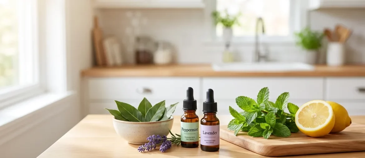 Huiles essentielles et plantes répulsives contre les cafards : menthe poivrée, lavande, laurier, citron