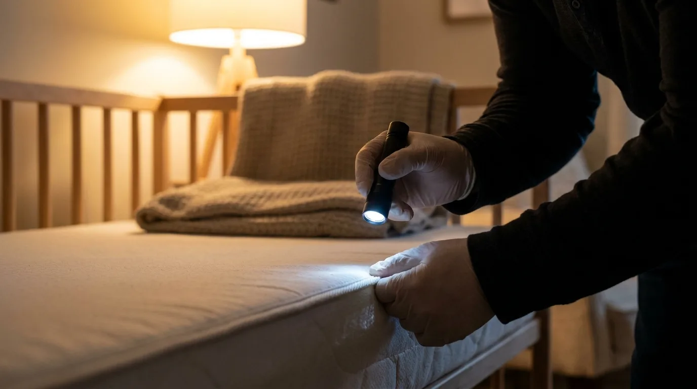Inspecter et housser le matelas du berceau protège efficacement le nourrisson.