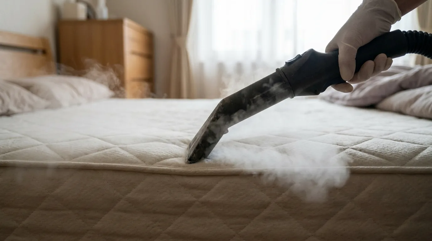 La vapeur (plus de 100 °C) tue punaises et œufs au contact, sans produit chimique.