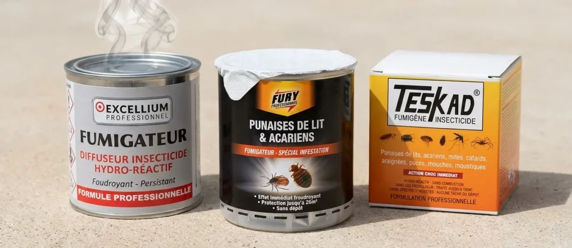 Fumigènes anti-punaises de lit : Excellium, Fury et Teskad