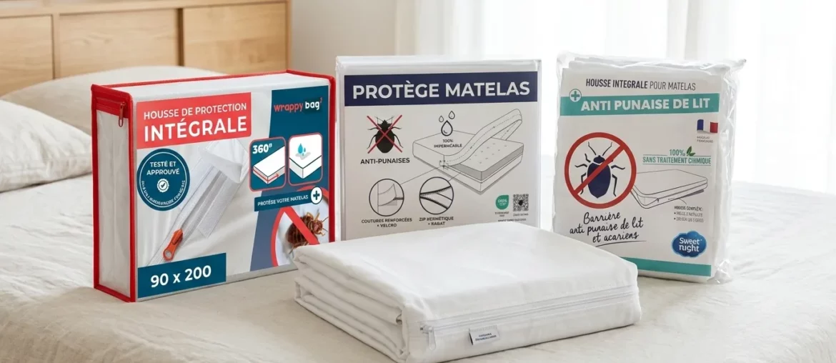 Housses intégrales anti-punaises de lit pour matelas