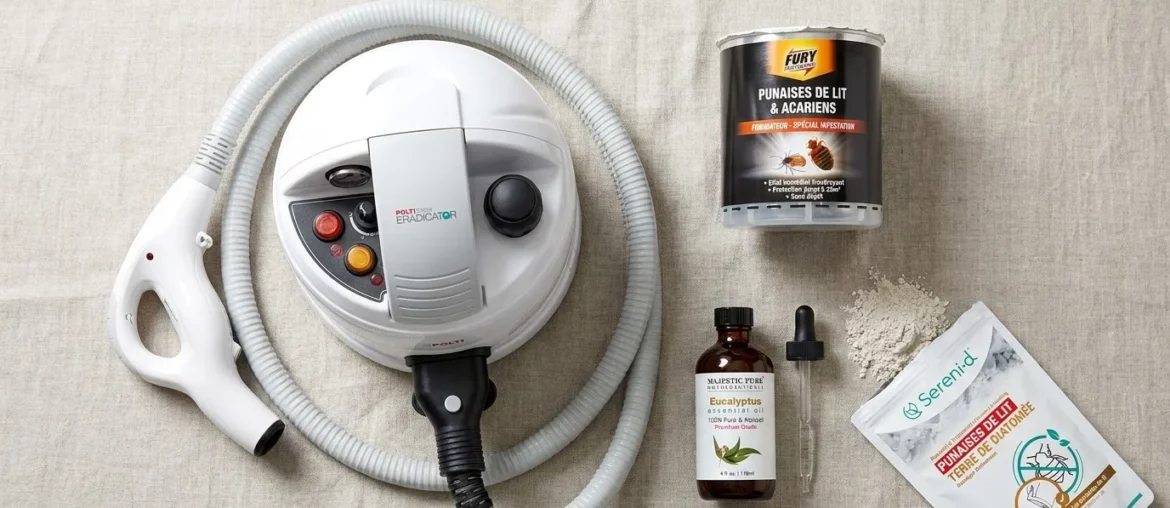 Sélection des meilleurs produits anti-punaises de lit : nettoyeur vapeur, fumigateur, huile essentielle et terre de diatomée