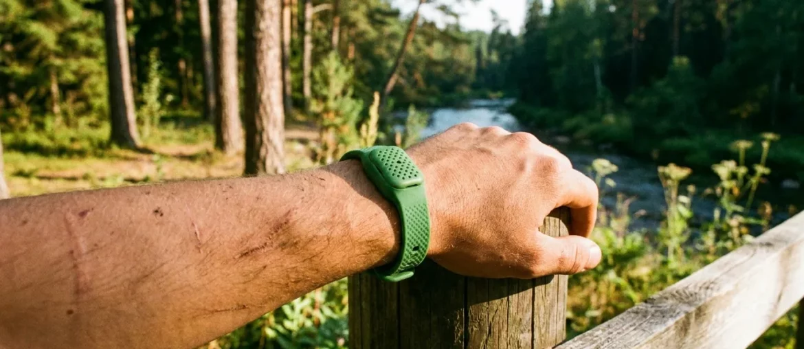 Un bracelet anti-moustique au poignet