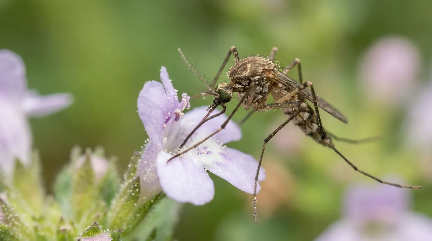 Le mâle ne pique jamais : il butine le nectar des fleurs.