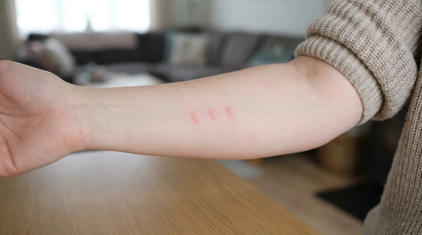 Alignées ou en petit groupe, sur une zone découverte : la signature d'une piqûre de punaise.