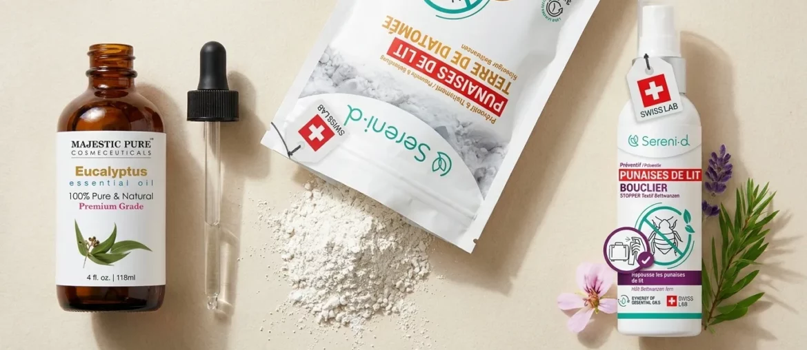 Répulsifs naturels anti-punaises de lit : huile essentielle, terre de diatomée et spray
