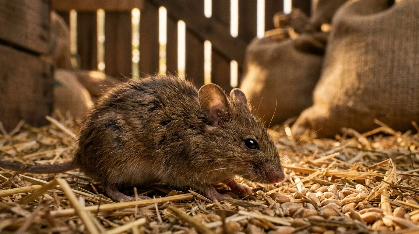 Souris dans une grange à Bourg-en-Bresse.